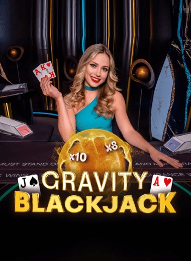 Gravity Blackjack slot visual from ICONIC21 available on bizzocasinohu.eu